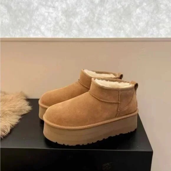 Ugg Women's Brown Platform Ankle Booties